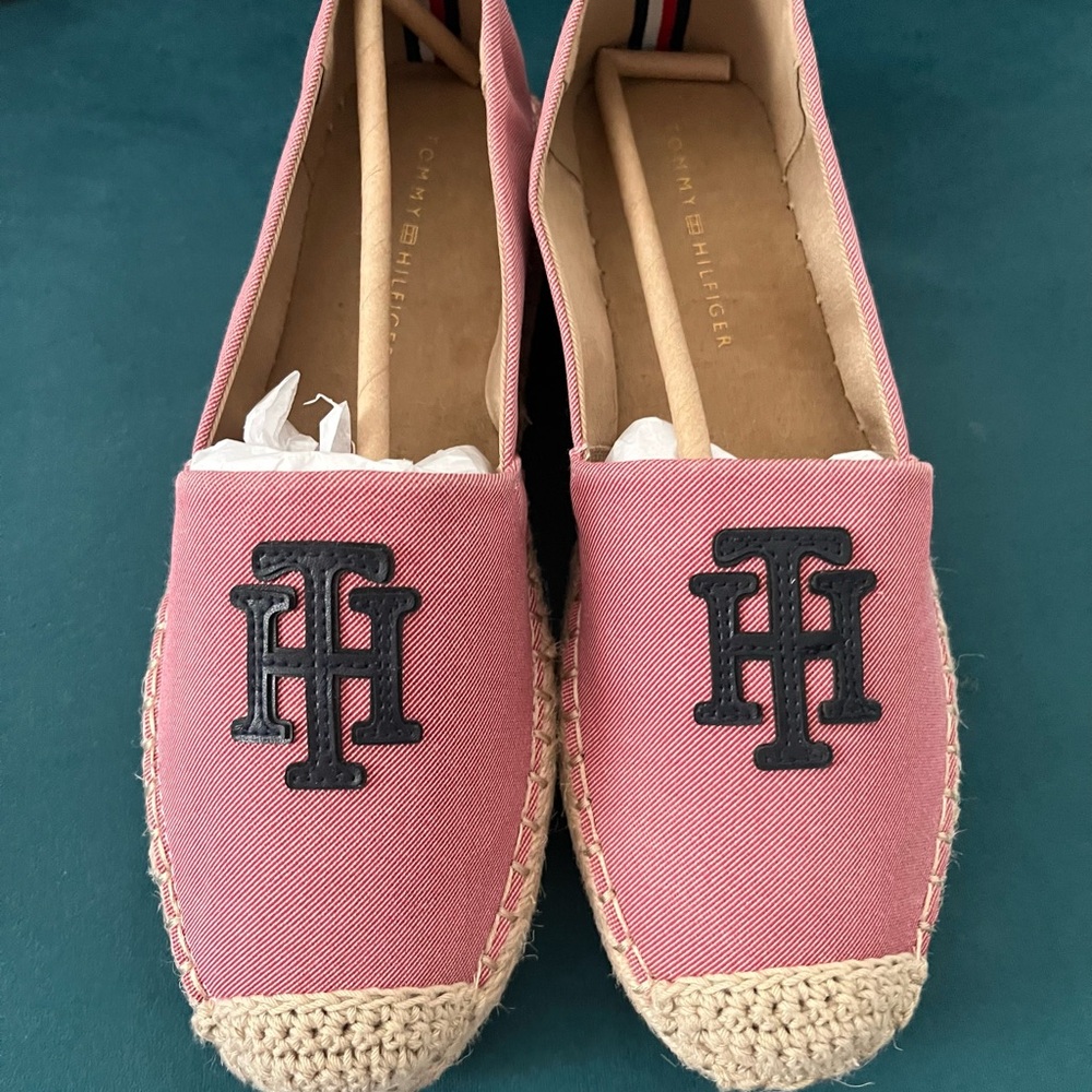 Tommy Hilfiger Pink Espadrille Flats